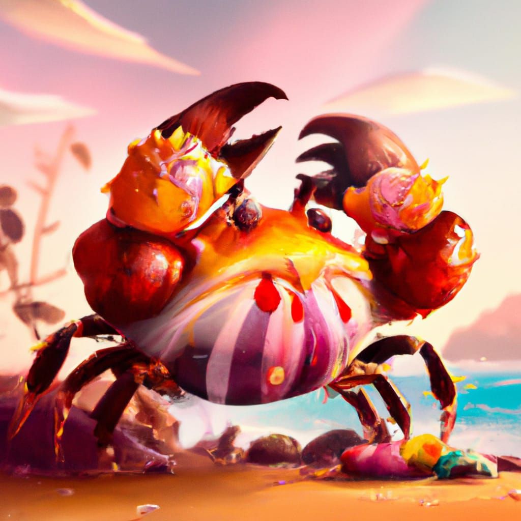 Happy flower crabby - AI Generated Artwork - NightCafe Creator