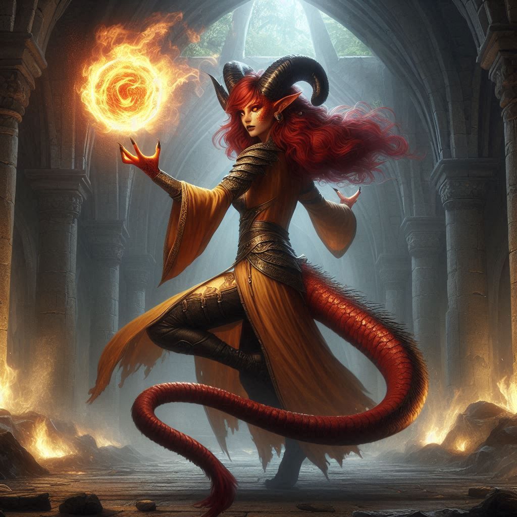 Shakari Fireborn, Tiefling Mage