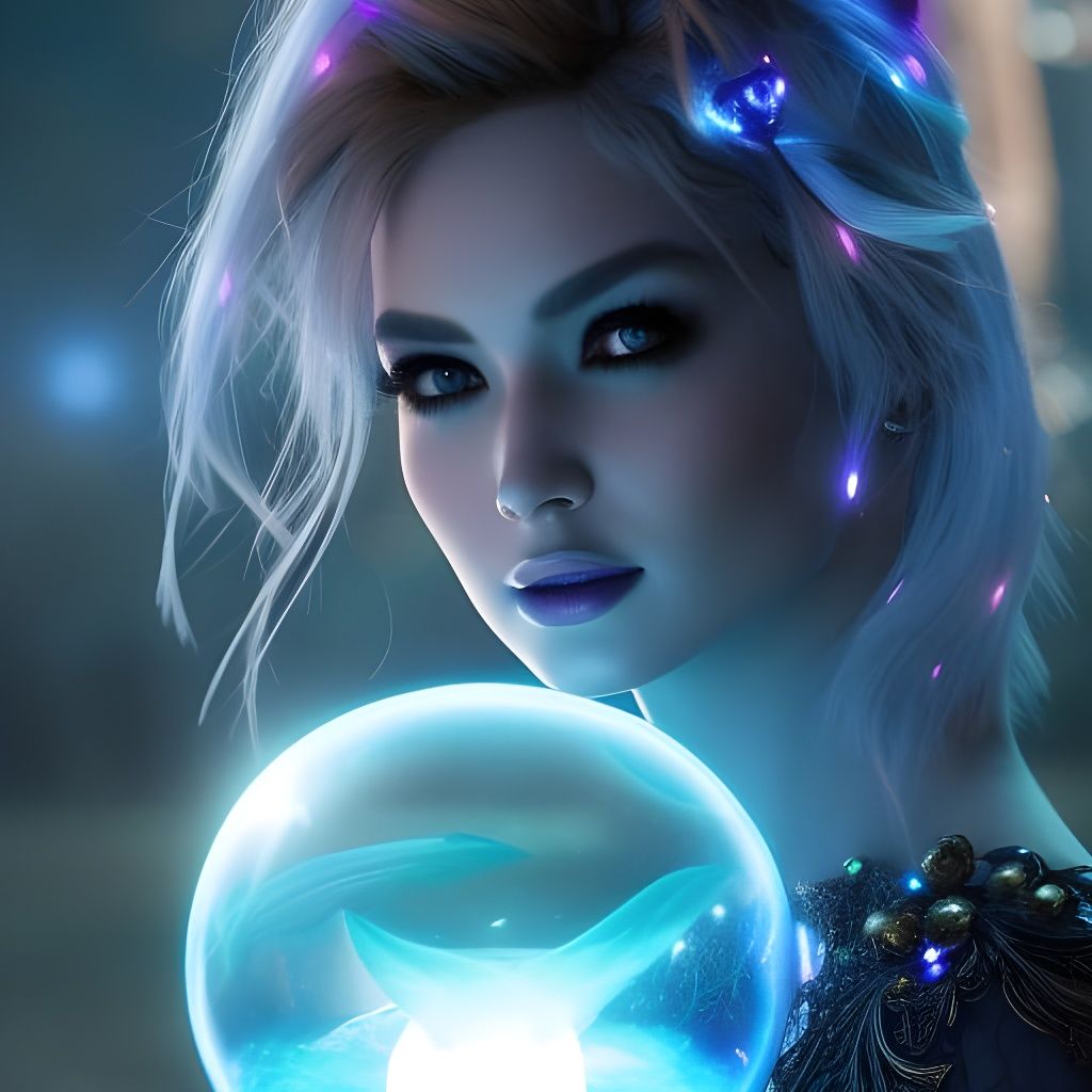 Bioluminescent Fairy Portrait in Detailed Digital Art