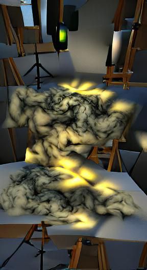 Anguish impasto volumetric lighting
