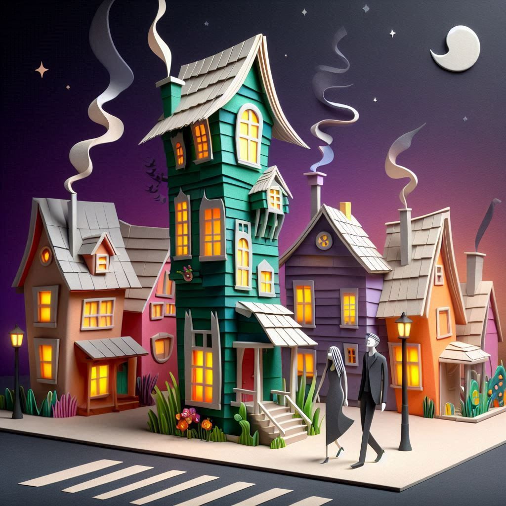 Evening stroll through Cardboard Village