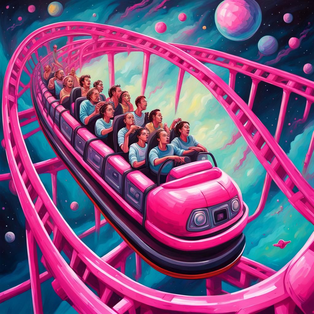 Pink SpaceCoaster AI Generated Artwork NightCafe Creator