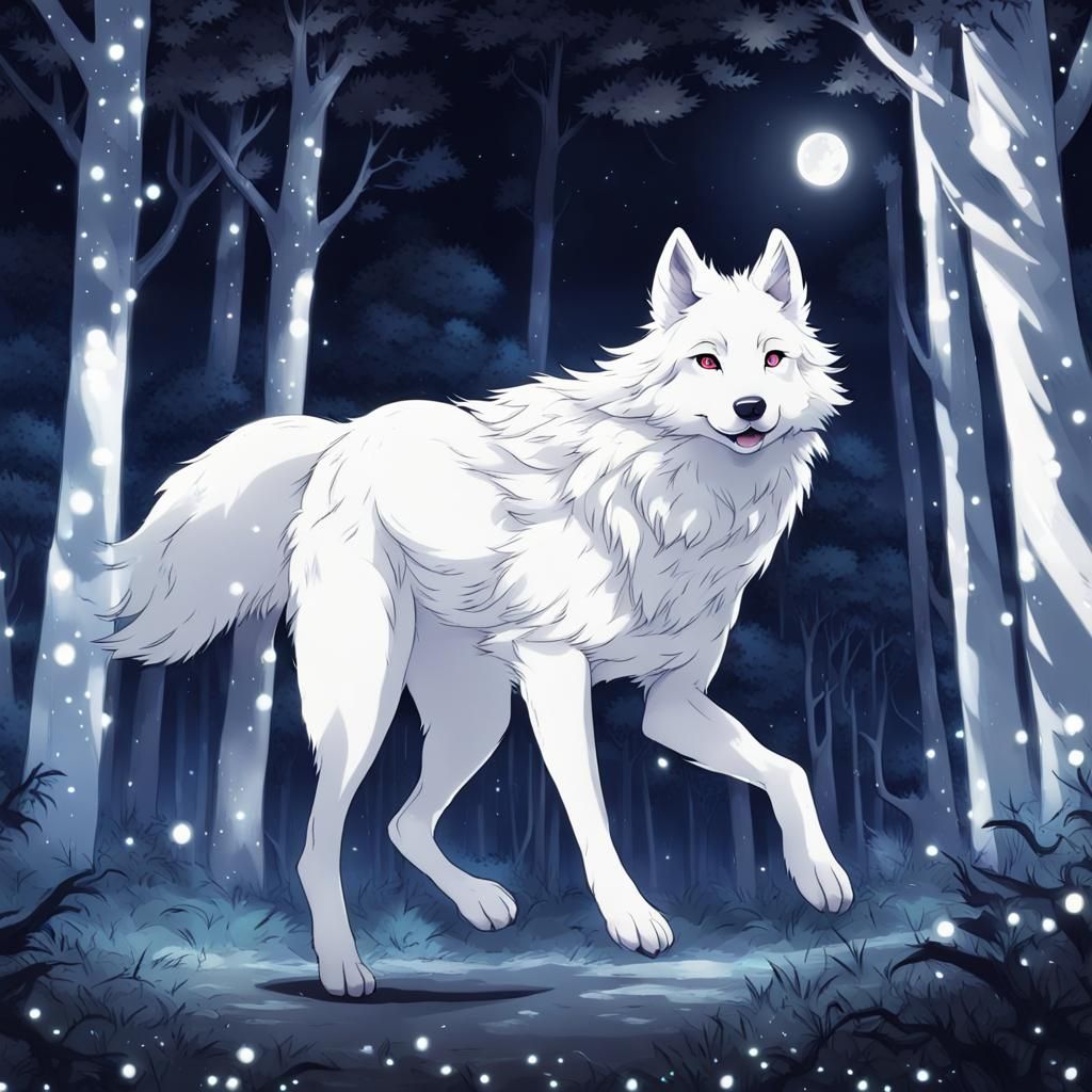 A white wolf - AI Generated Artwork - NightCafe Creator