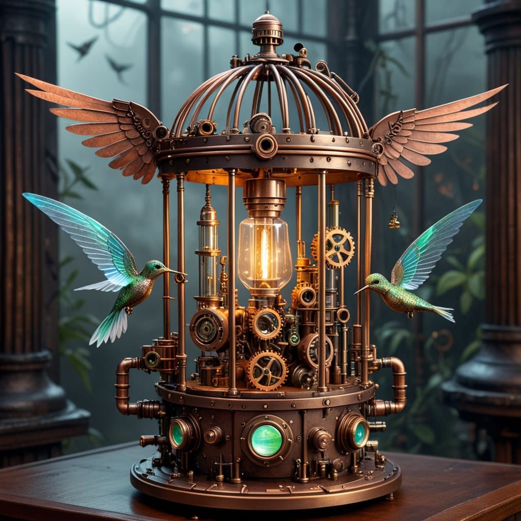 Steampunk Clockwork Birdcage ⚙️🐦