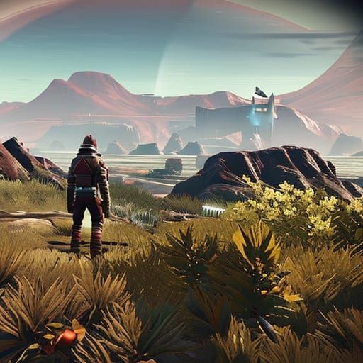 no mans sky, intersteller movie, detailed, realistic, star c...