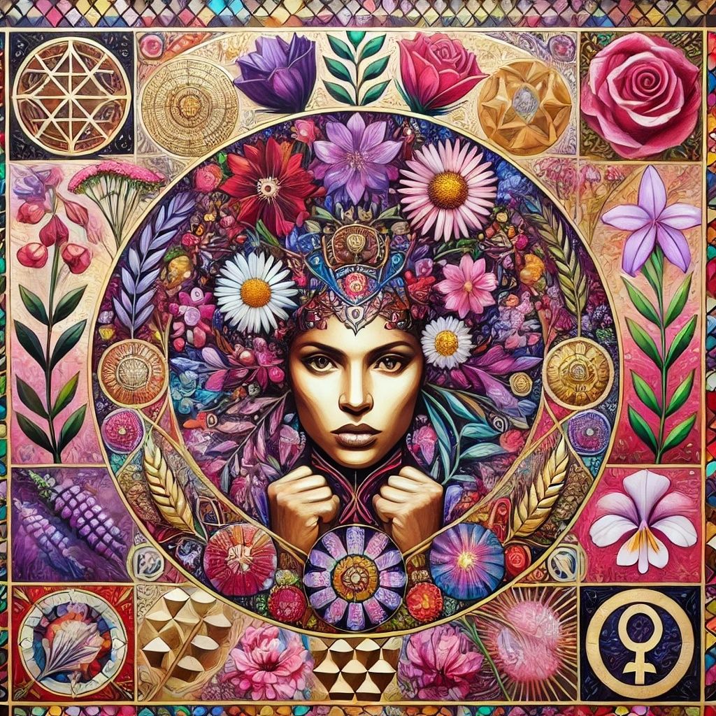 Strength and Unity in Feminine Grace | DALL-E 3 AI image prompt in my tutorials!