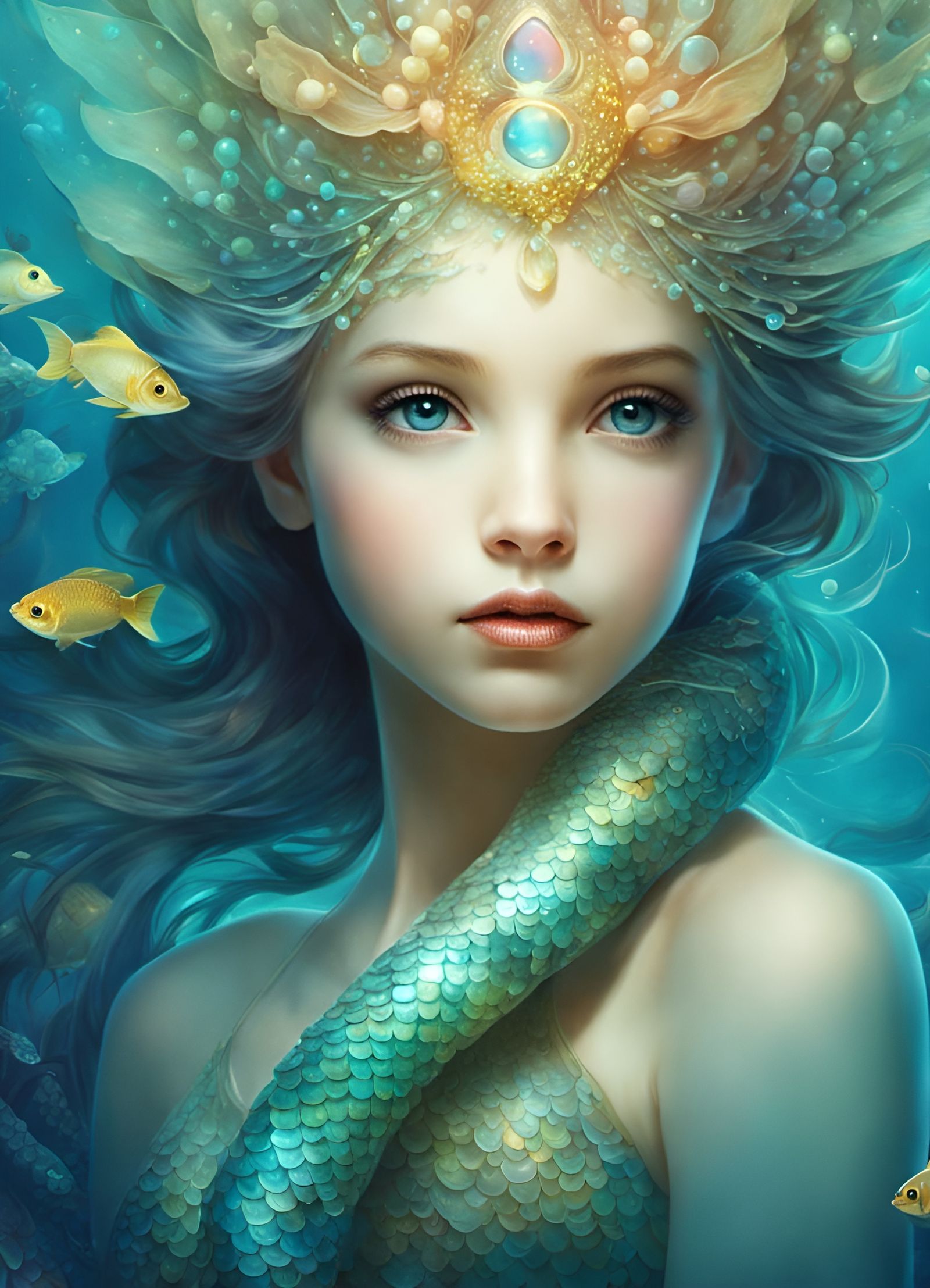 Mini Mermaid - Ai Generated Artwork - Nightcafe Creator