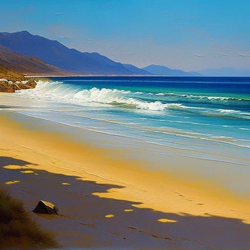 Beach with Gentle Waves