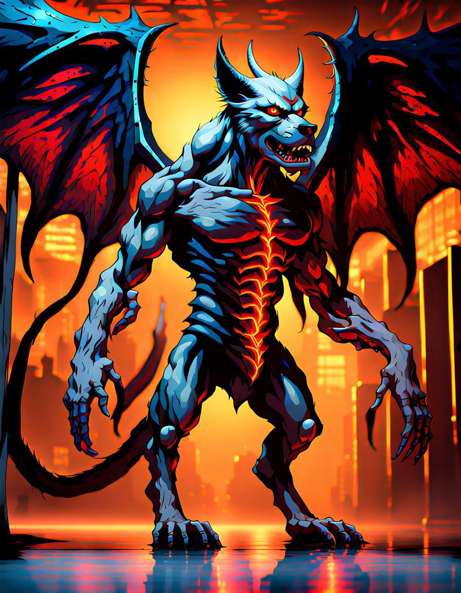 Demon dragon mech - AI Generated Artwork - NightCafe Creator