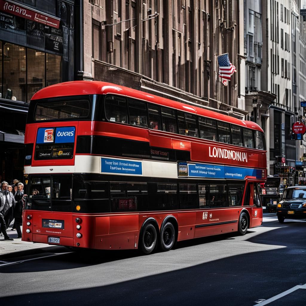 a londonian bus in New York