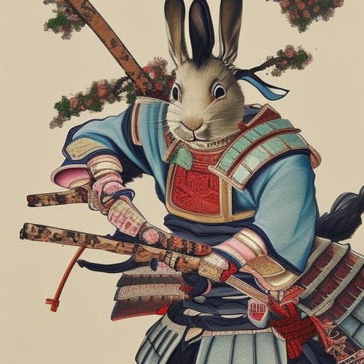 Samurai rabbit - AI Generated Artwork - NightCafe Creator