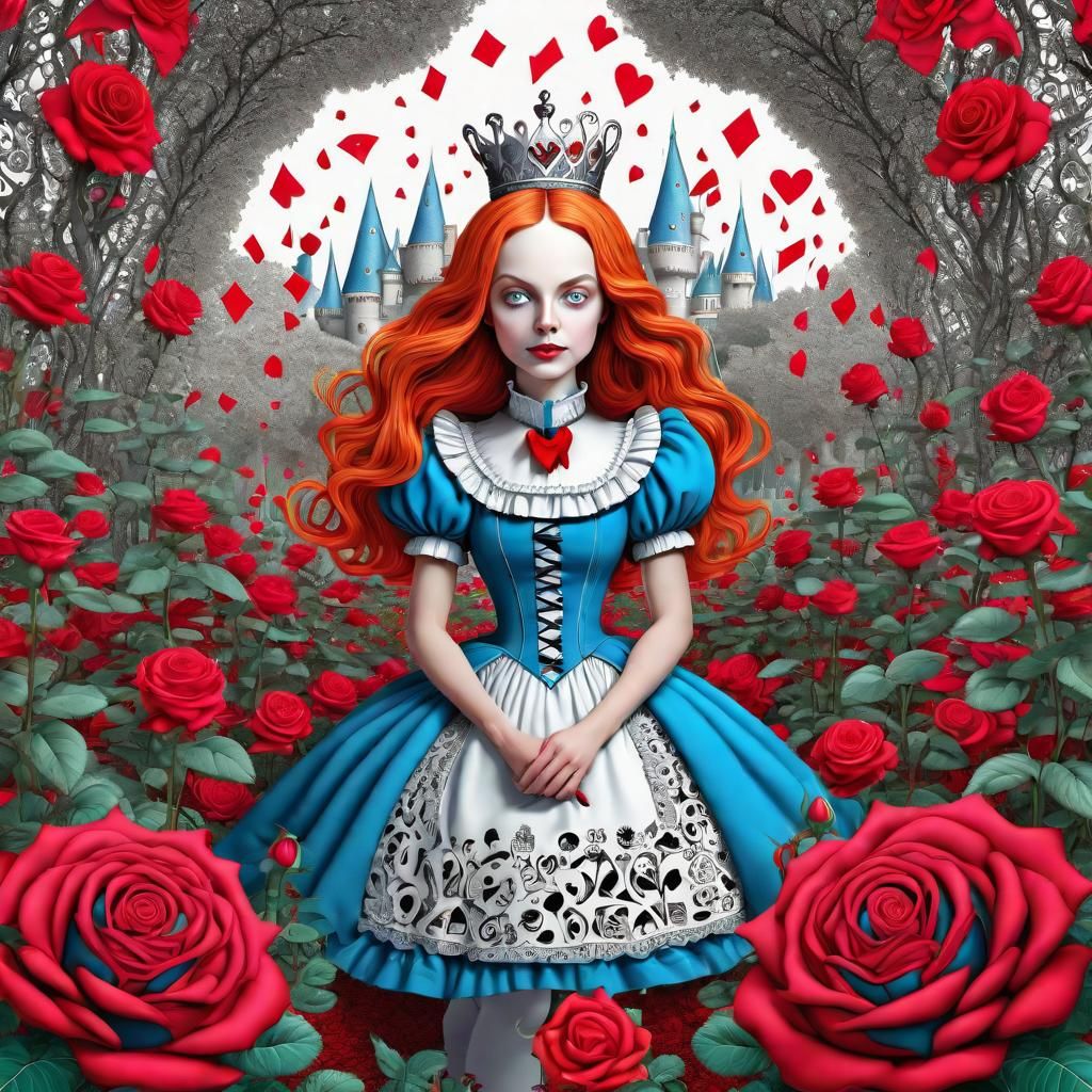 Alice as the Red Queen - AI Generated Artwork - NightCafe Creator