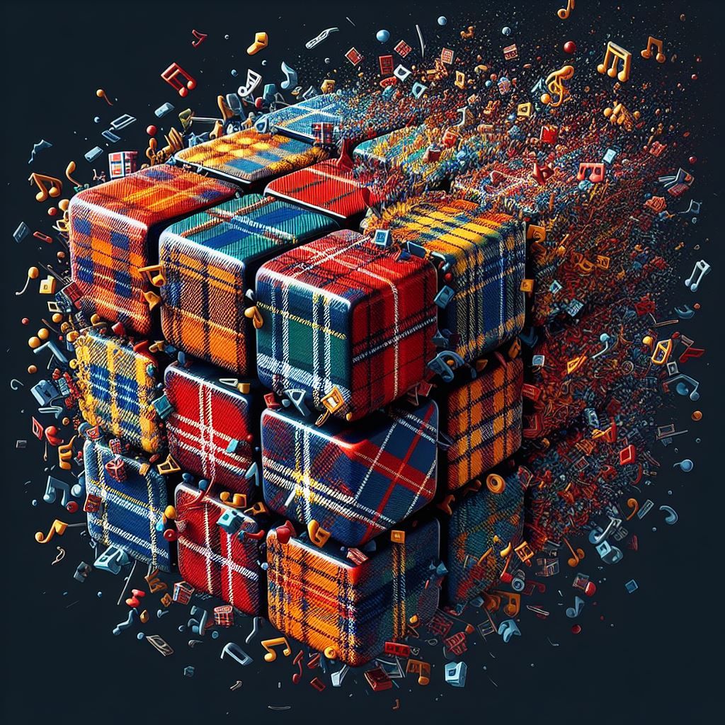 Rubik's cube tartan