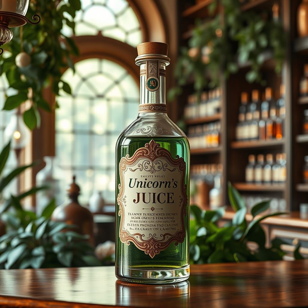 A bottle of unicorn's juice, very good for your skin.  by @True Lightbearer