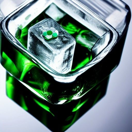 Emerald Sword Trapped Inside Ice Cube