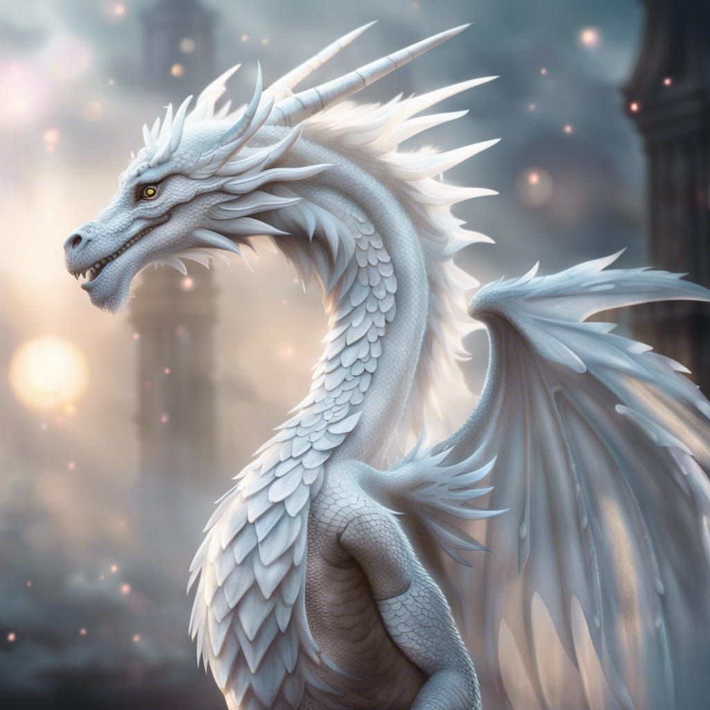 Angelic dragon - AI Generated Artwork - NightCafe Creator