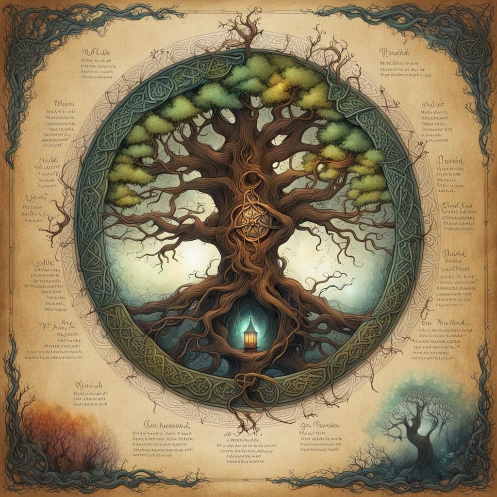 Celtic Oak Tree - Ai Generated Artwork - Nightcafe Creator