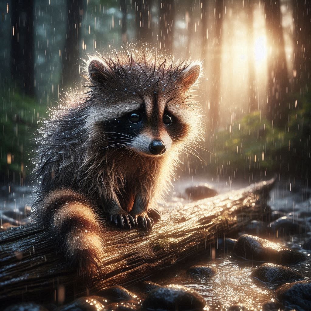 Wet Raccoon