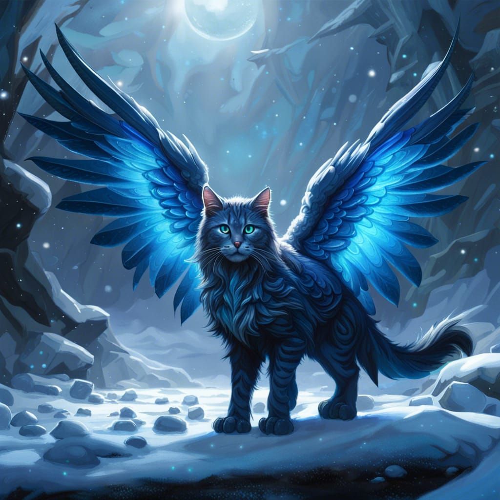 The Ice Cat - AI Generated Artwork - NightCafe Creator