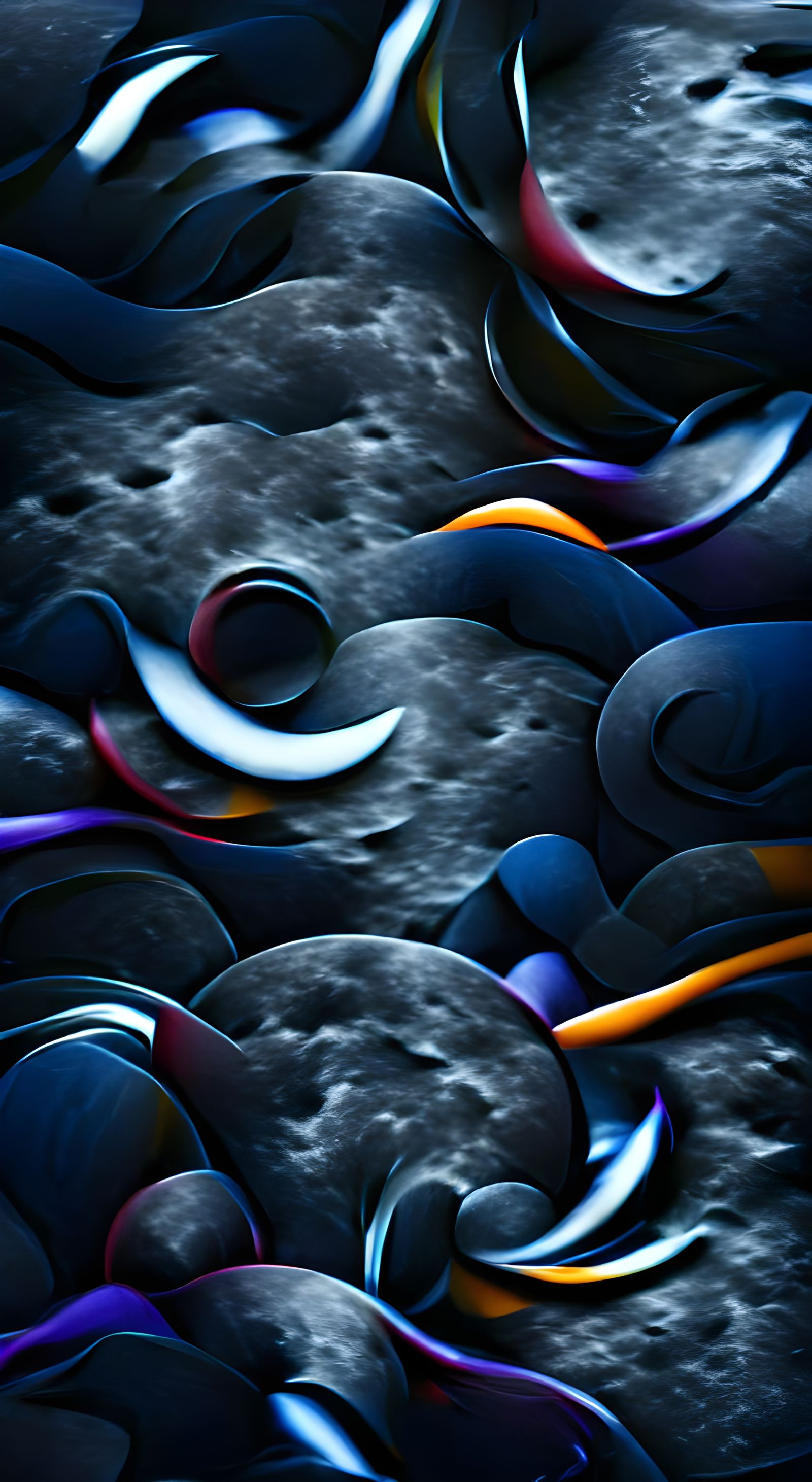 Moon dark abstract