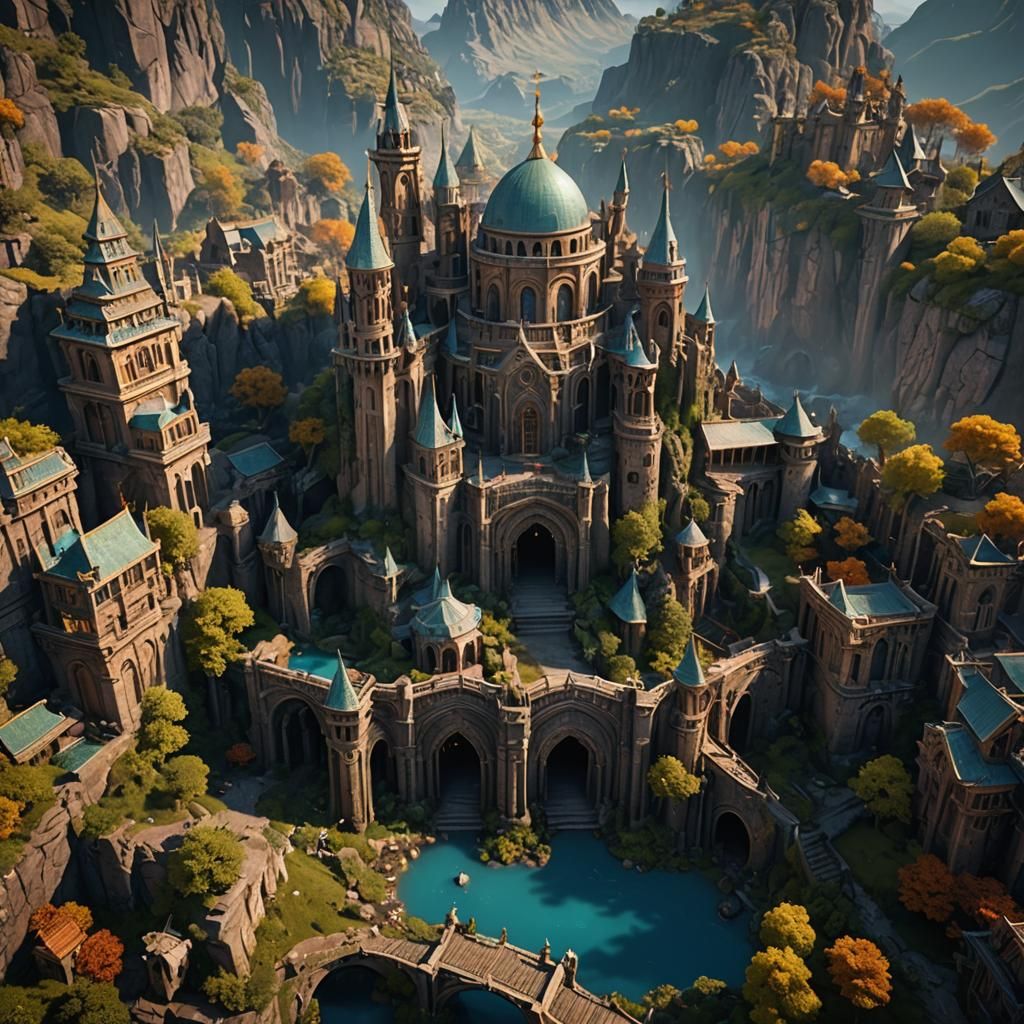 Detailed Matte Painting of a School Girl