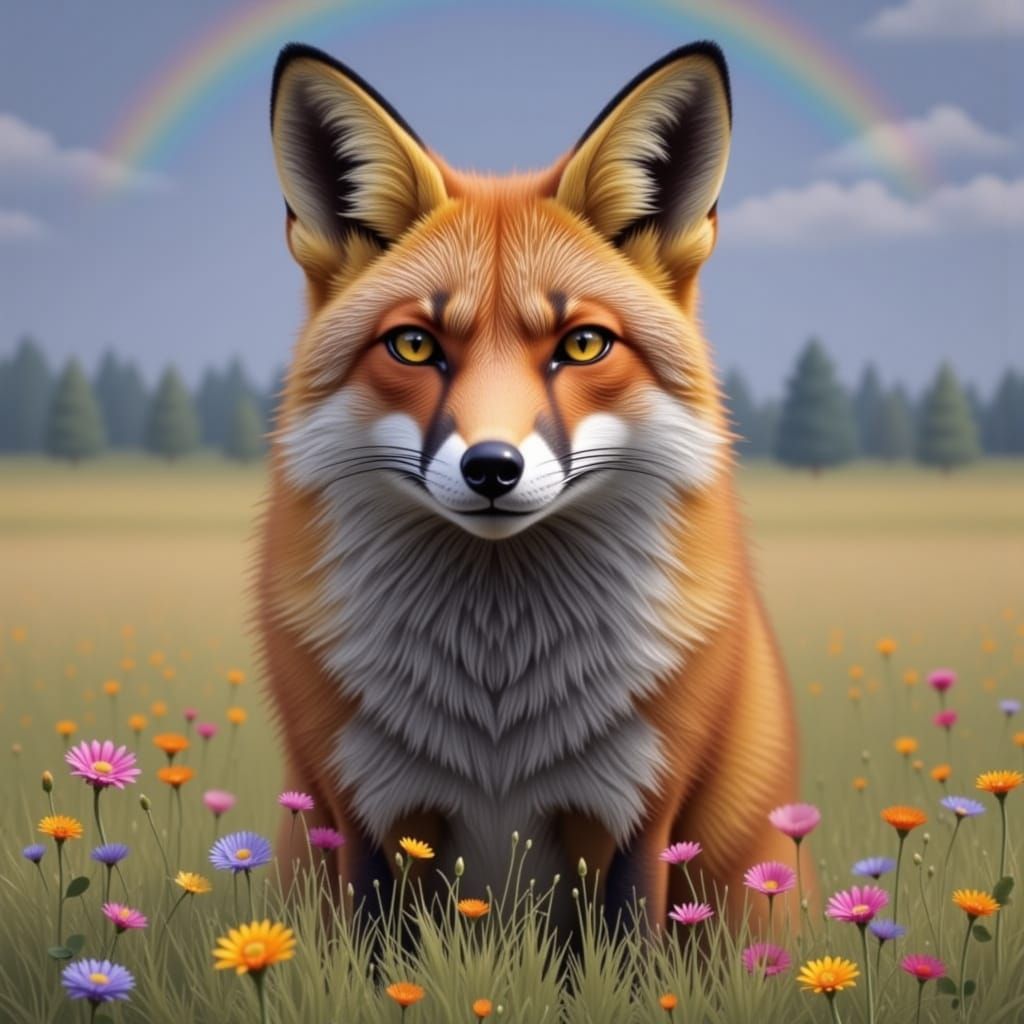 fox <lora:Rainbows:1.0>