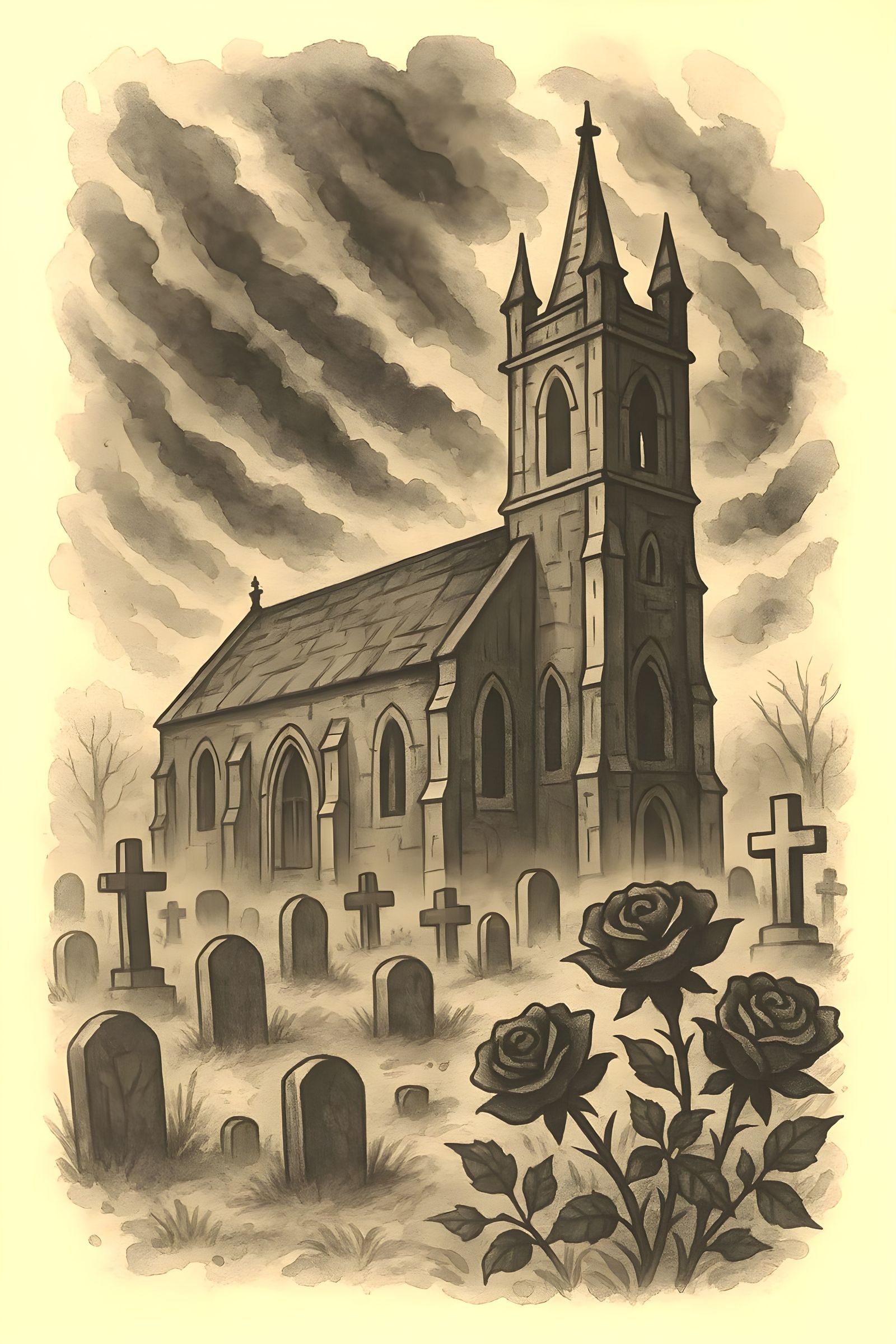 Gothic Church ~✝️~ Tattoo [3️⃣]