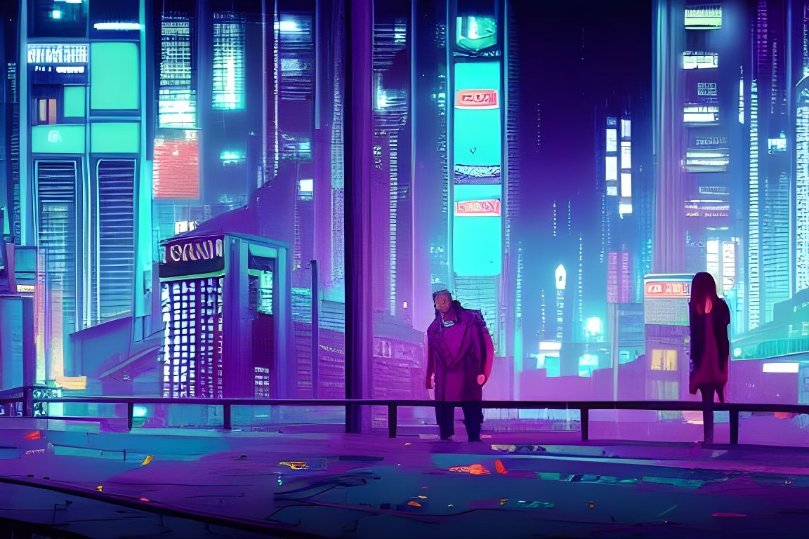 Heartbreak in cyberpunk city