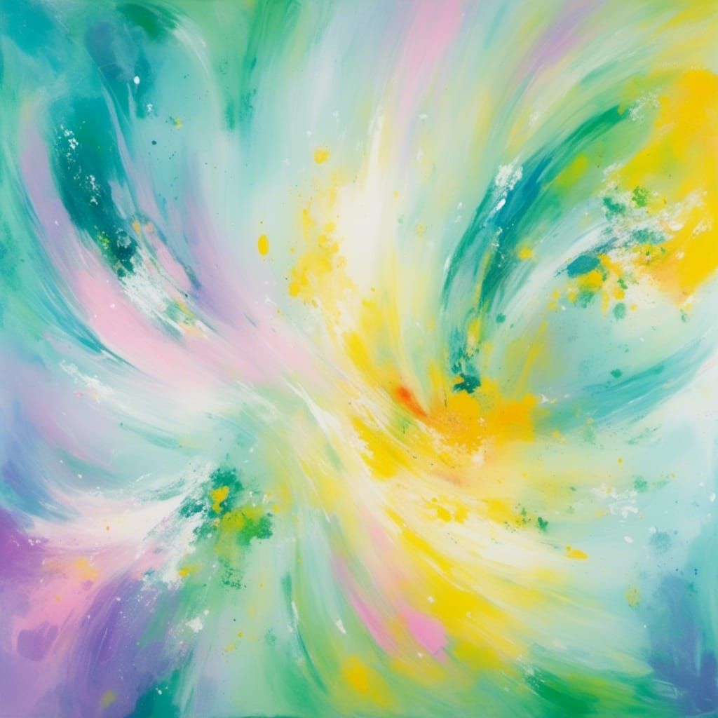 <lora:DD Painterly Effects:1.0> blue, yellow, green, pink, l...