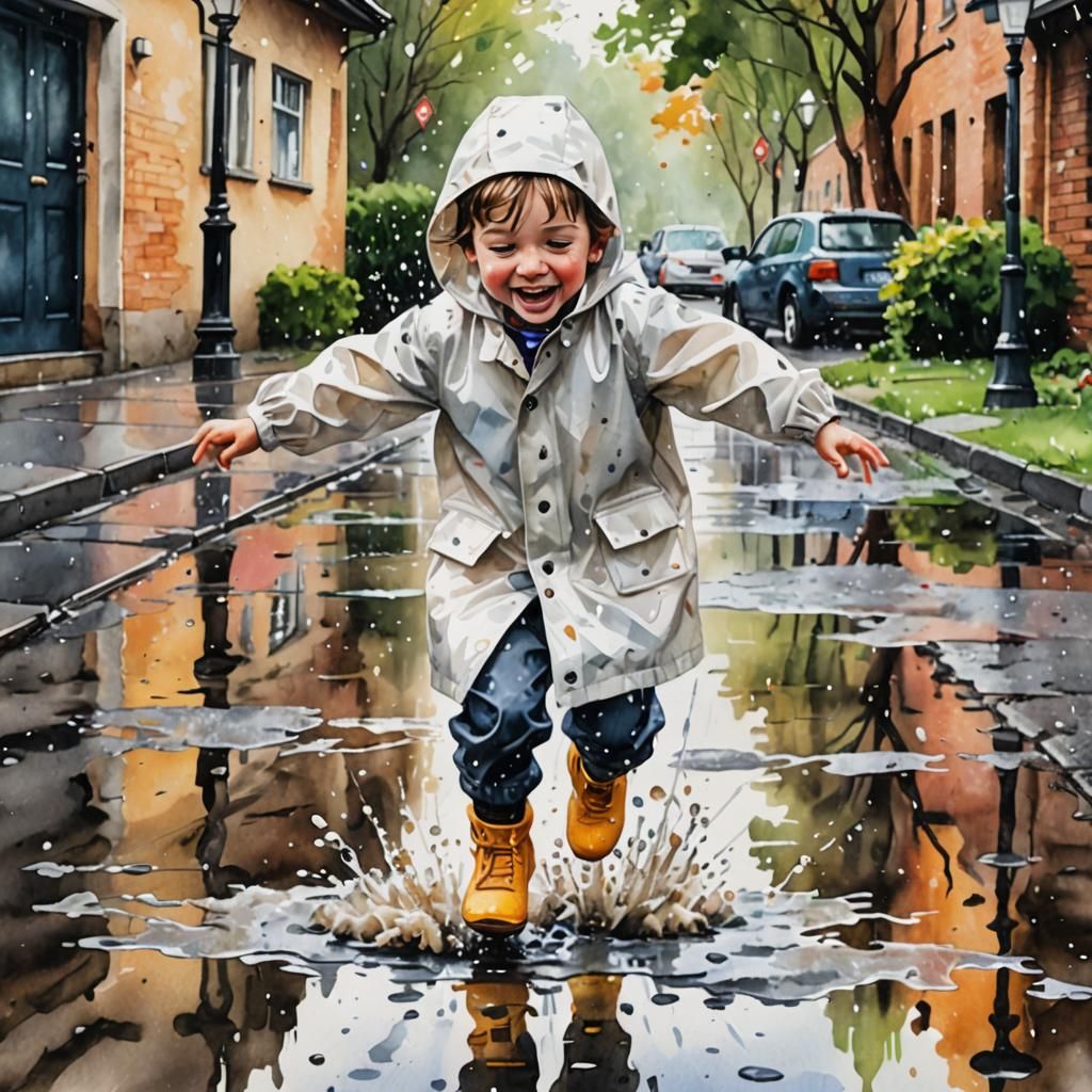 Having Fun on a Rainy Day  by @mike 