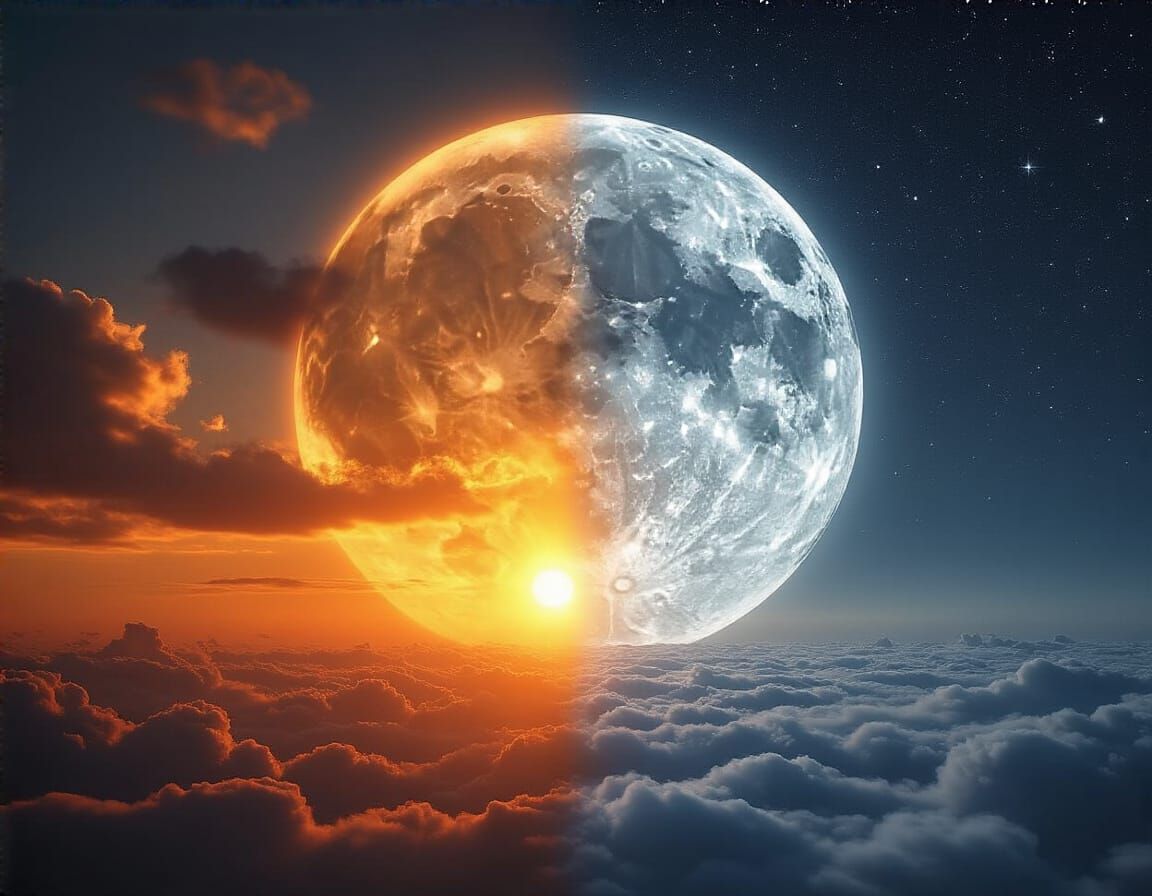 Half of light, half of night