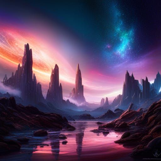 Colourful galaxy - AI Generated Artwork - NightCafe Creator