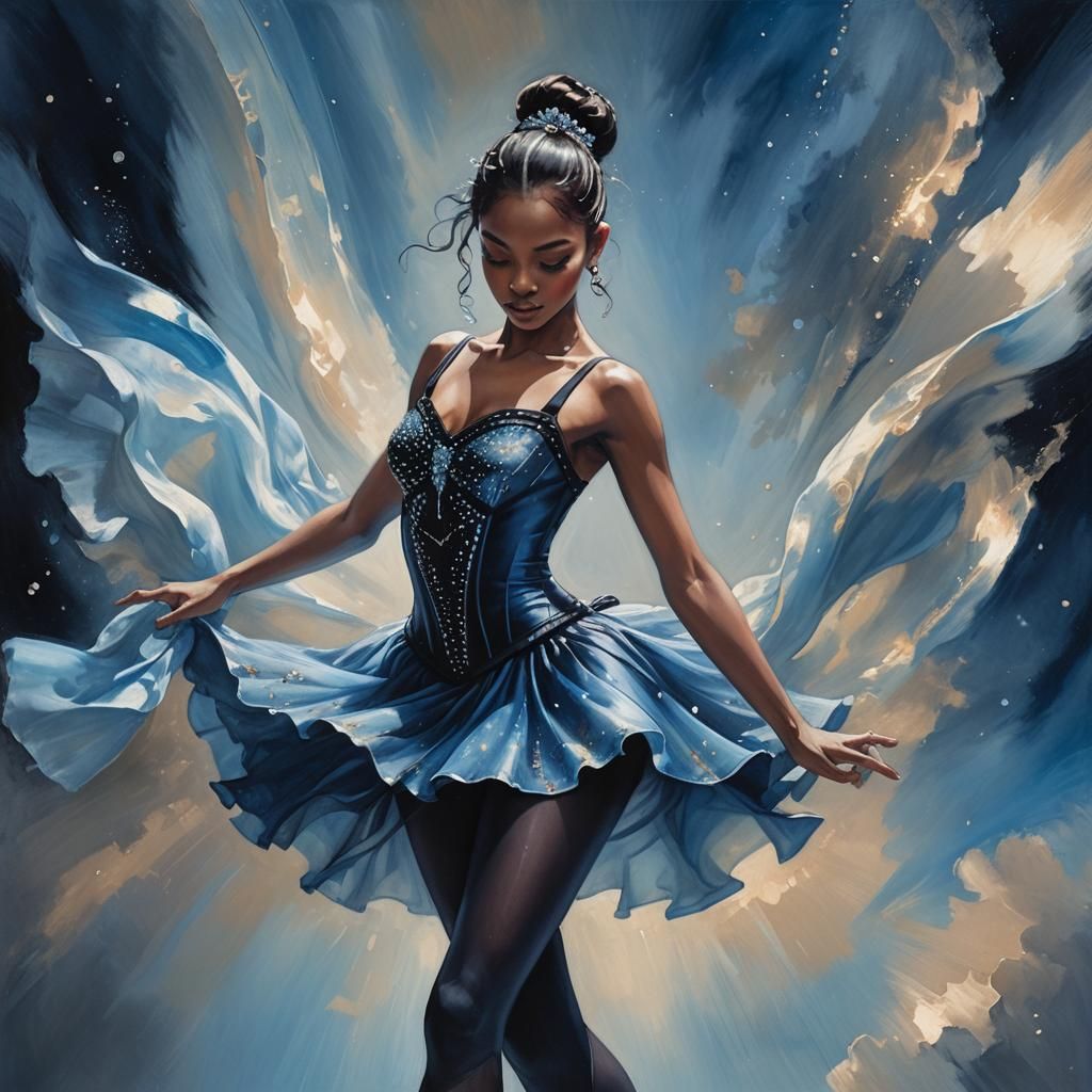 beautiful dancer on point chained by perfection and the eyes of all who watch her but she flows wanting ...  by @VDT