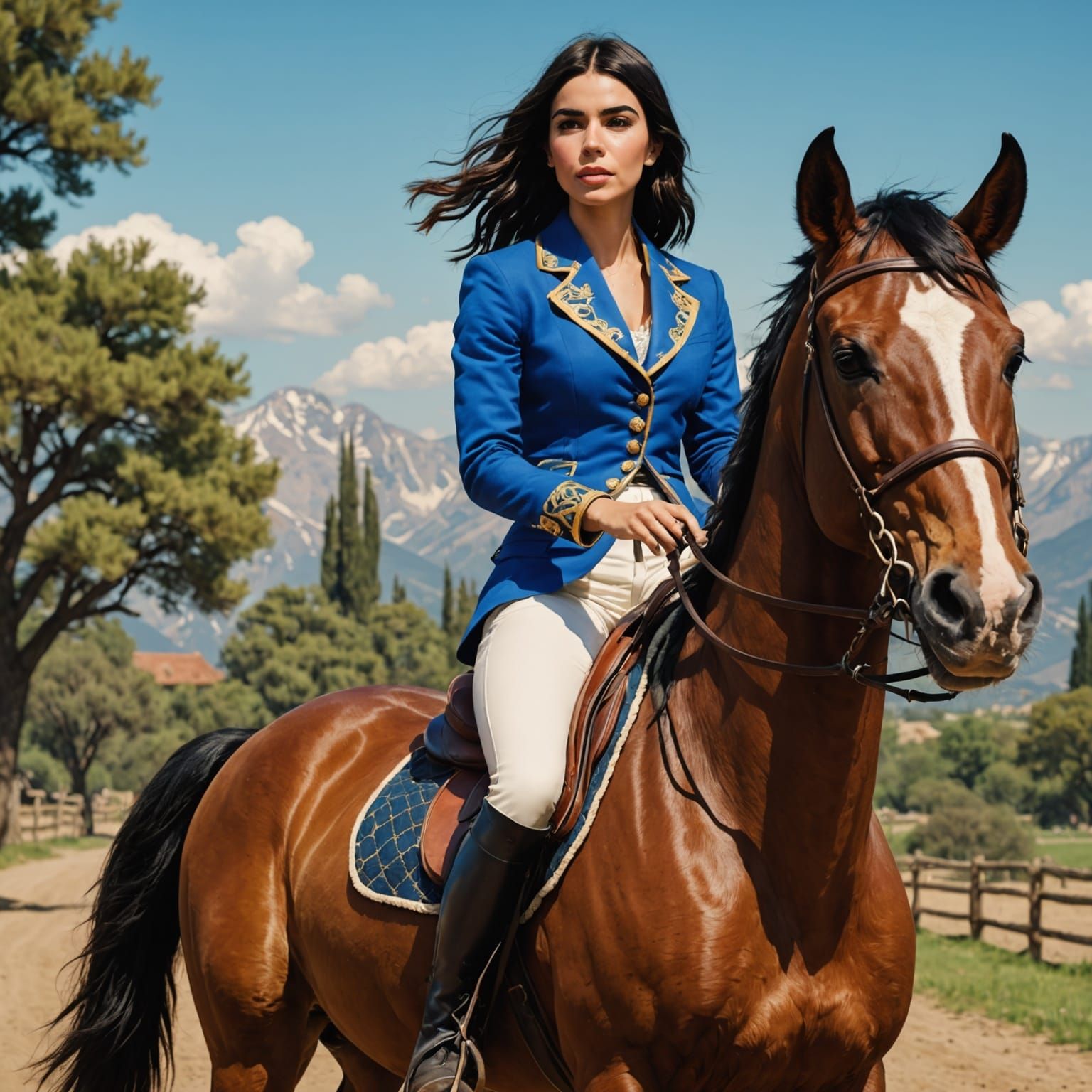 dua lupa riding a horse - Dua Lupa on Horseback in Regal Spl...