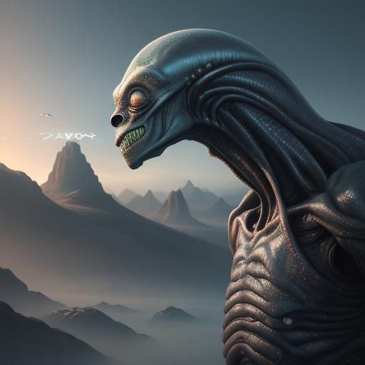 Alien creature, Deep Ones, H.P. Lovecraft, extremely Mutated...
