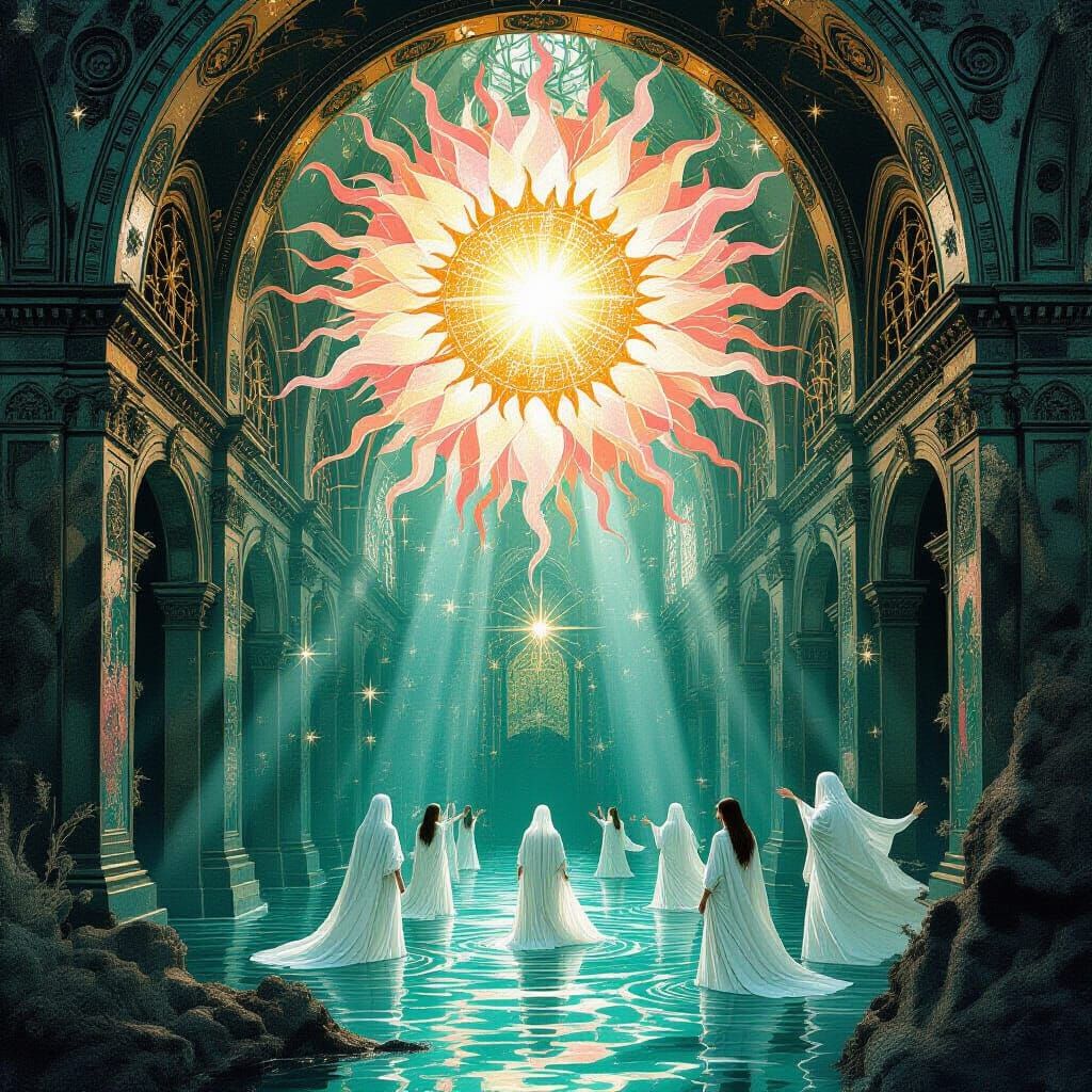 Underwater choir below the sun