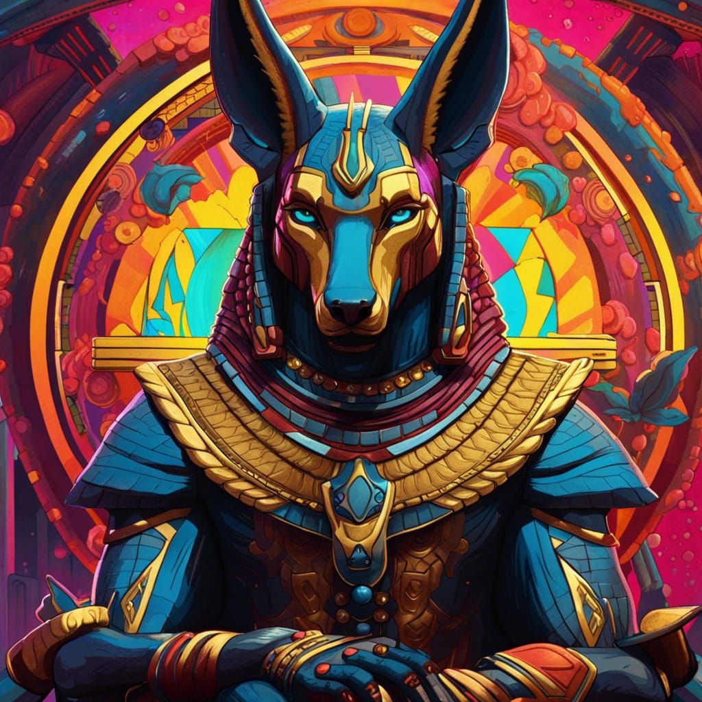 Pop art Anubis - AI Generated Artwork - NightCafe Creator