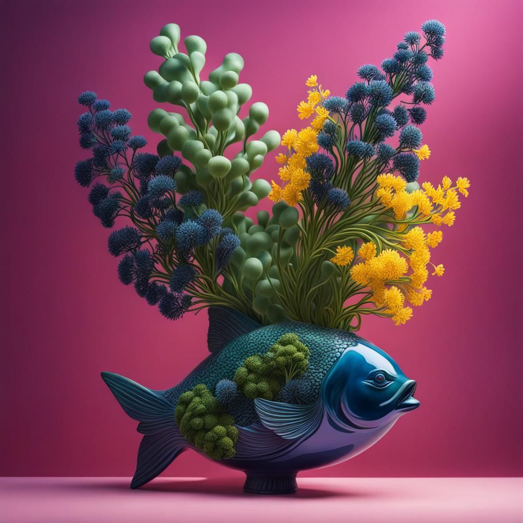 Fish Vase AI Generated Artwork NightCafe Creator
