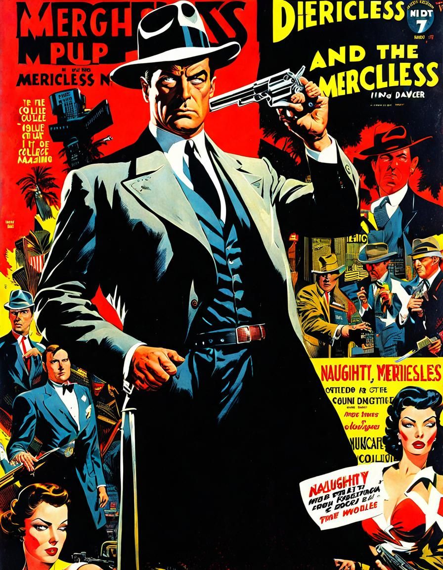 (Tommy Danger detective :0.7) and Ing the Merciless pulp magazine cover ...