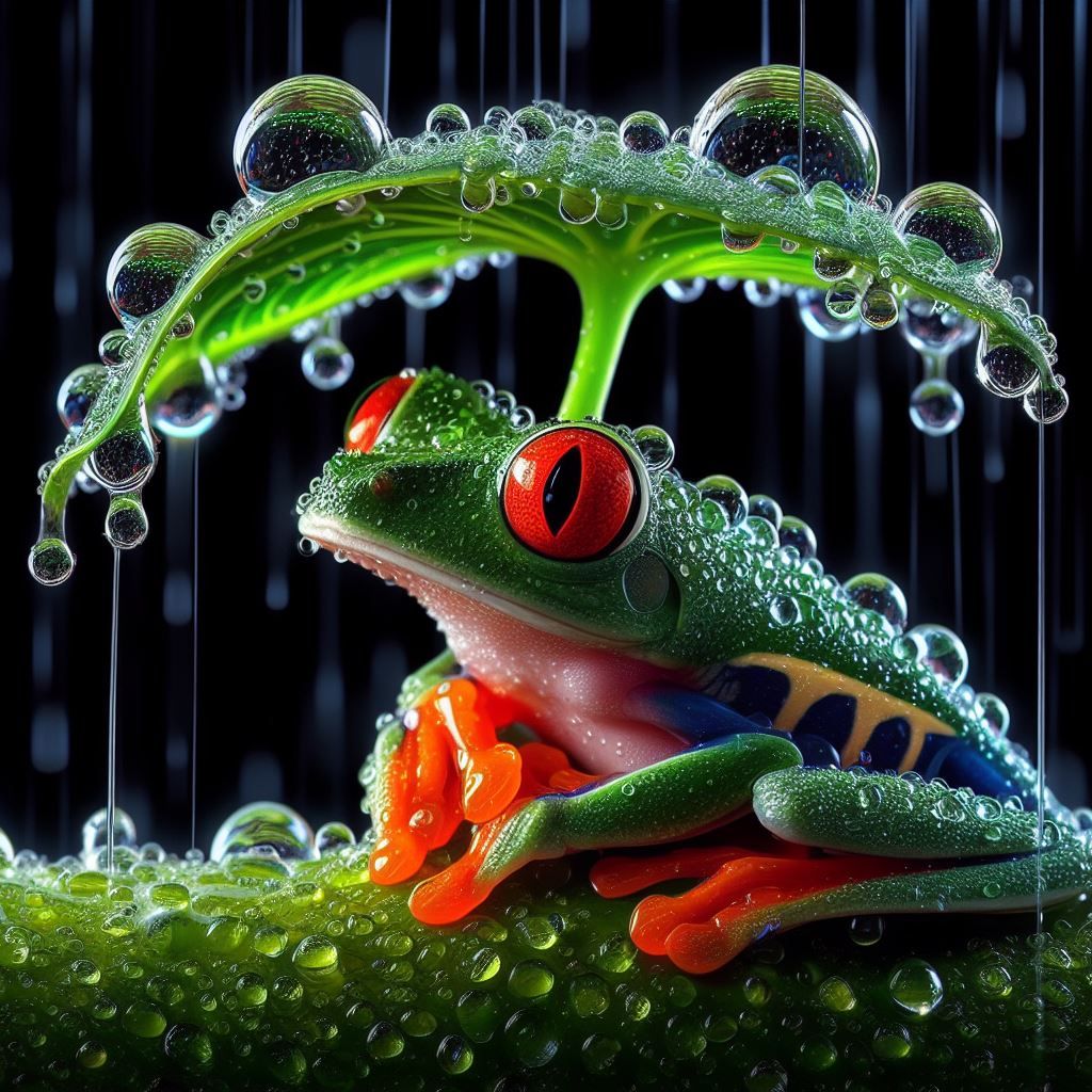 Chillean Red-Eyed Tree Frog close up