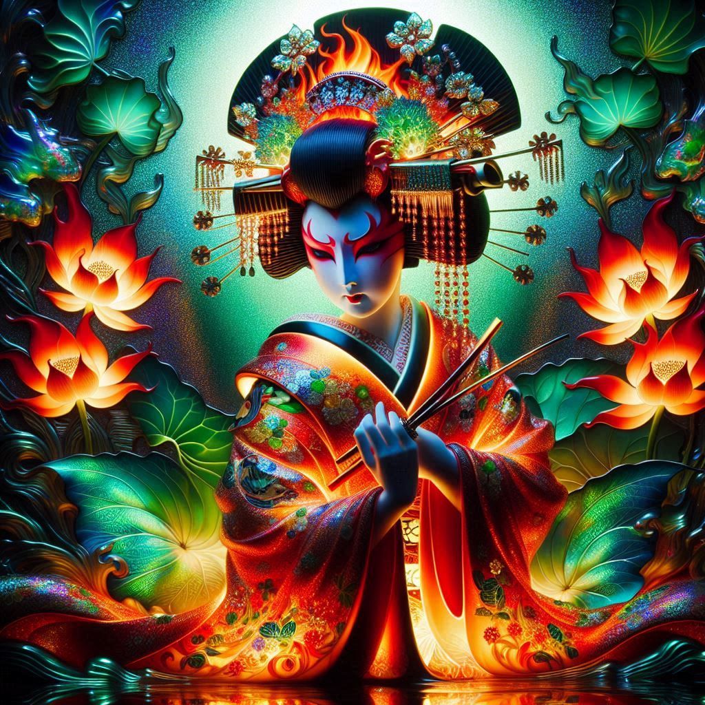 Japanese Kabuki inpired elegance