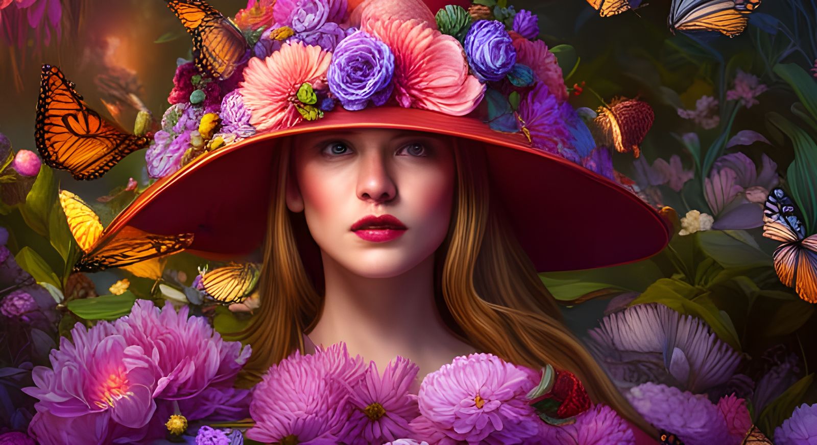 Bold Broad Rim Hat false