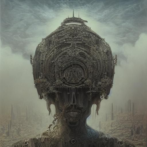 Armchair with surreal face Rococo Cyberpunk with Art Nouveau Minimalism, blending Surreal Abstraction and Woven Fabric Texture, Sepia and Mu...