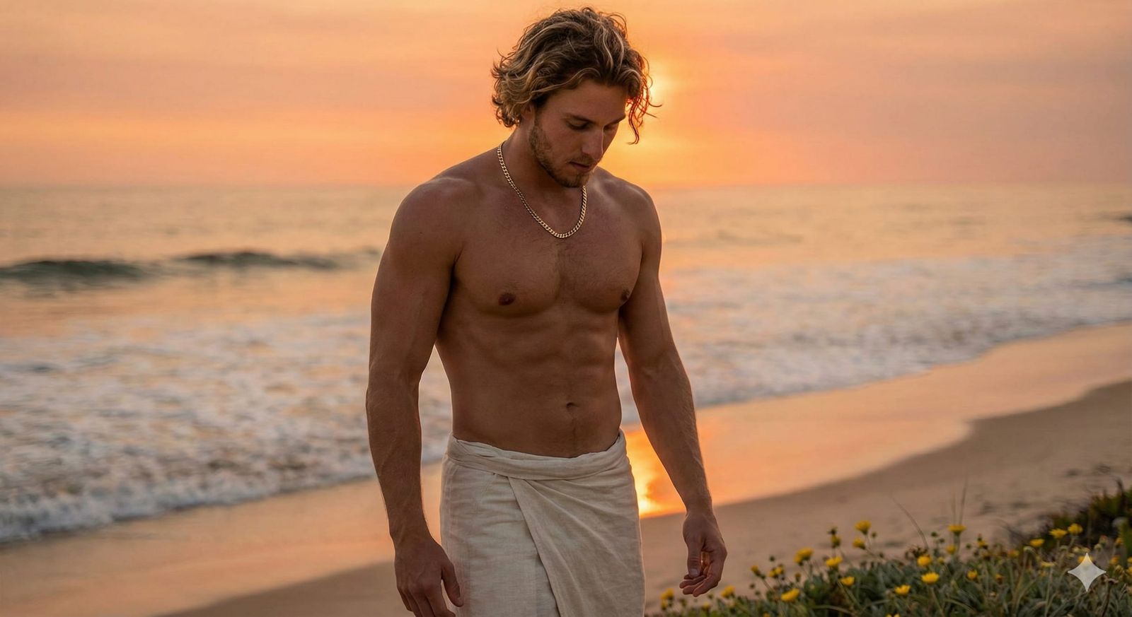 Beach Sunset Contemplation