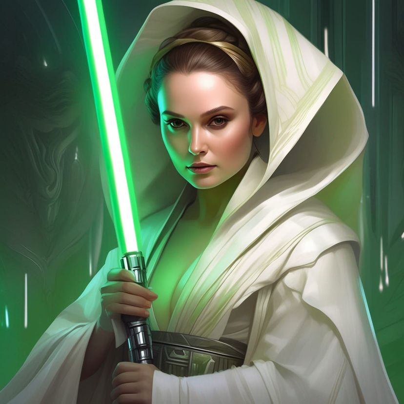 Padme Amidala as a jedi - AI Generated Artwork - NightCafe Creator