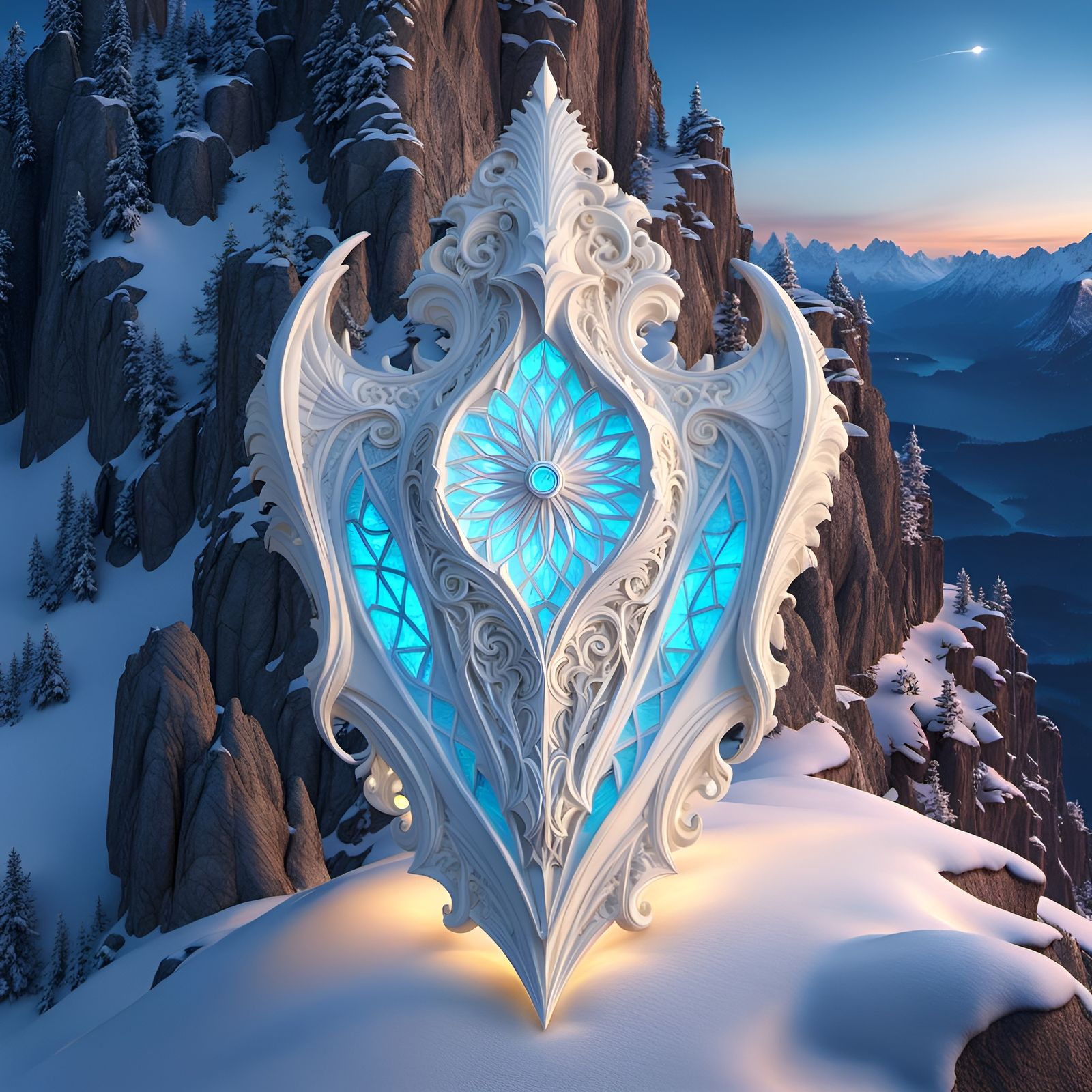 Shield of the Frostveil  Elves  by @lawrencelot