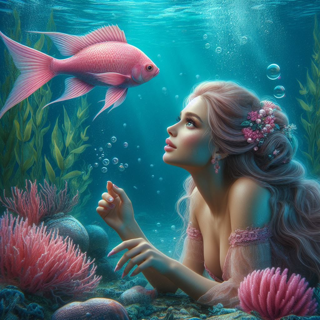 Mermaid pink fish