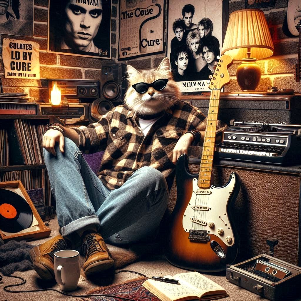 Gen X Cat  by @AI Nightrider
