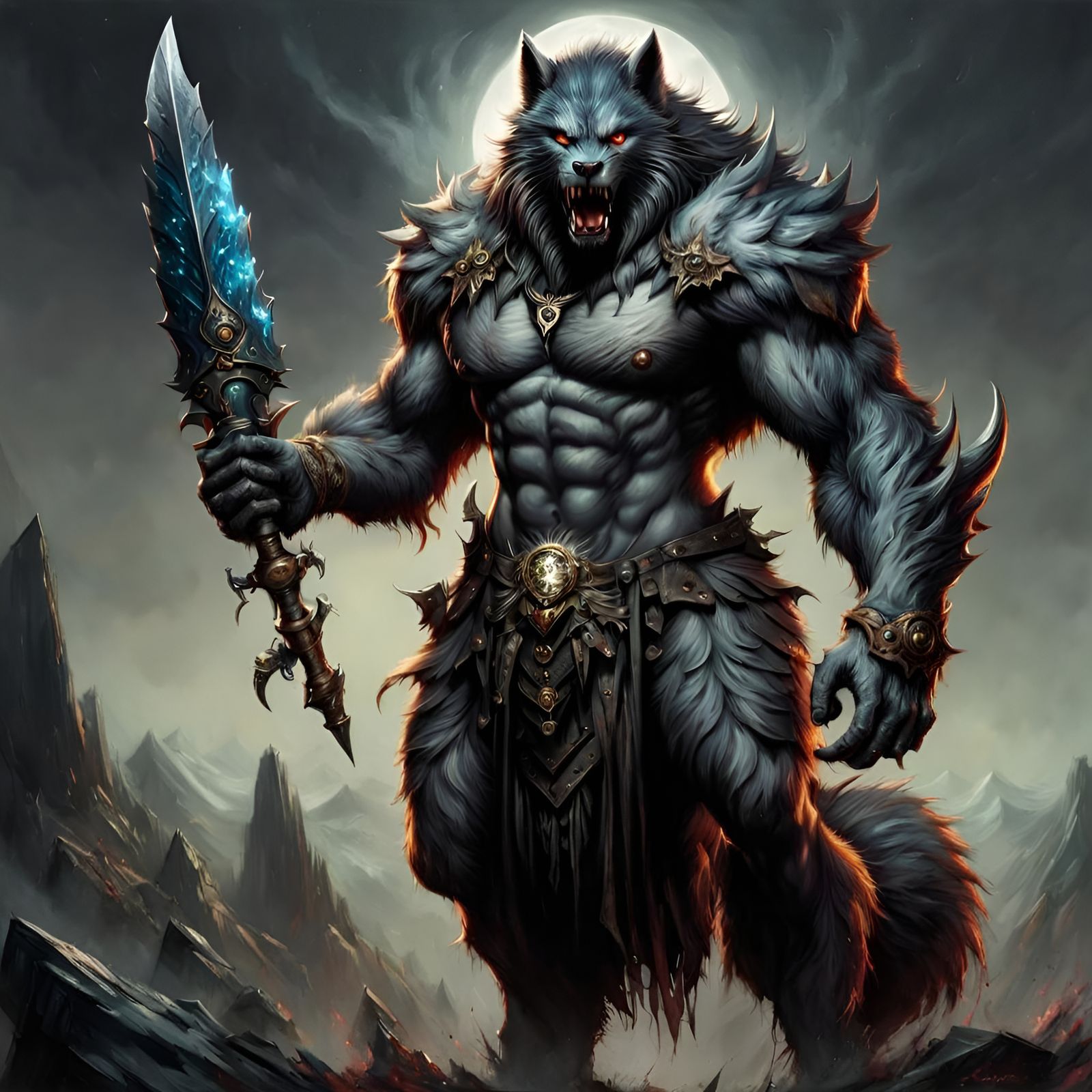 Alpha Werewolve Of Five Moon Order - AI Generated Artwork - NightCafe ...