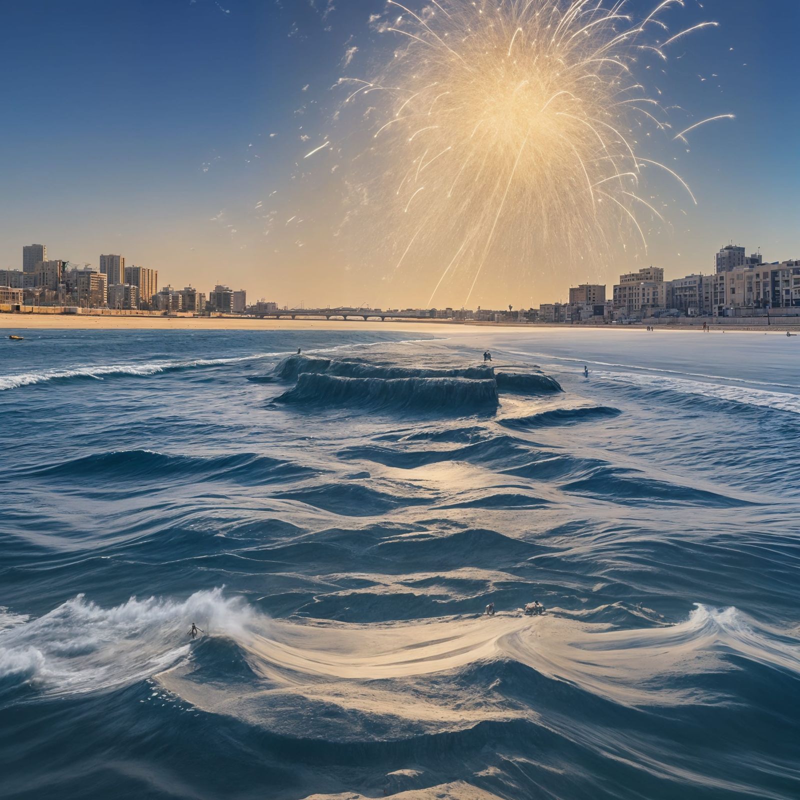 Ocean Pours from the Sky as a Vast Waterfall